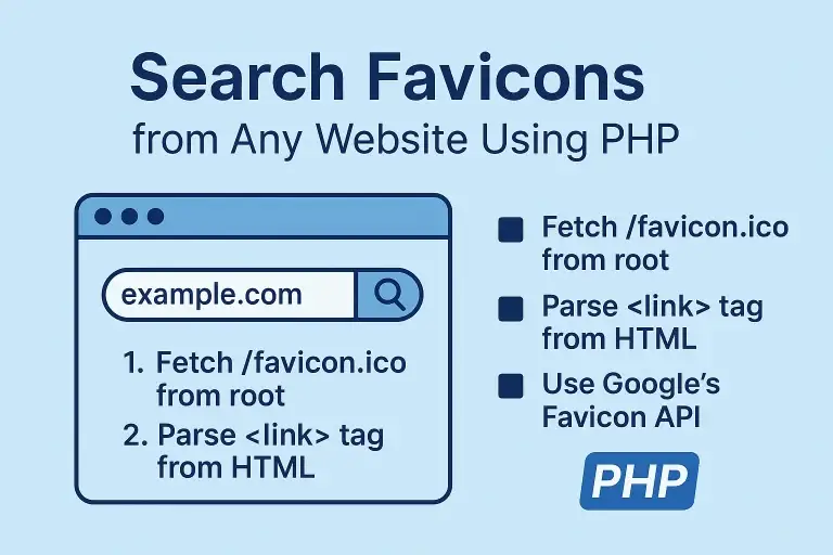 Search Favicons from Any Website Using PHP (2025 Guide) 2